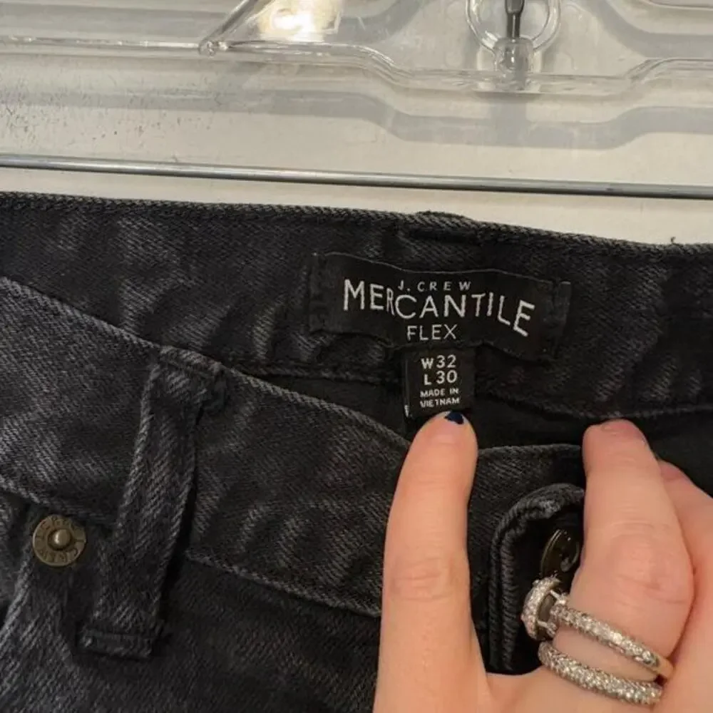 J.CREW Mercantile Mens FLEX W32 L30 Black Slim Jeans Straight Leg Stretch‎